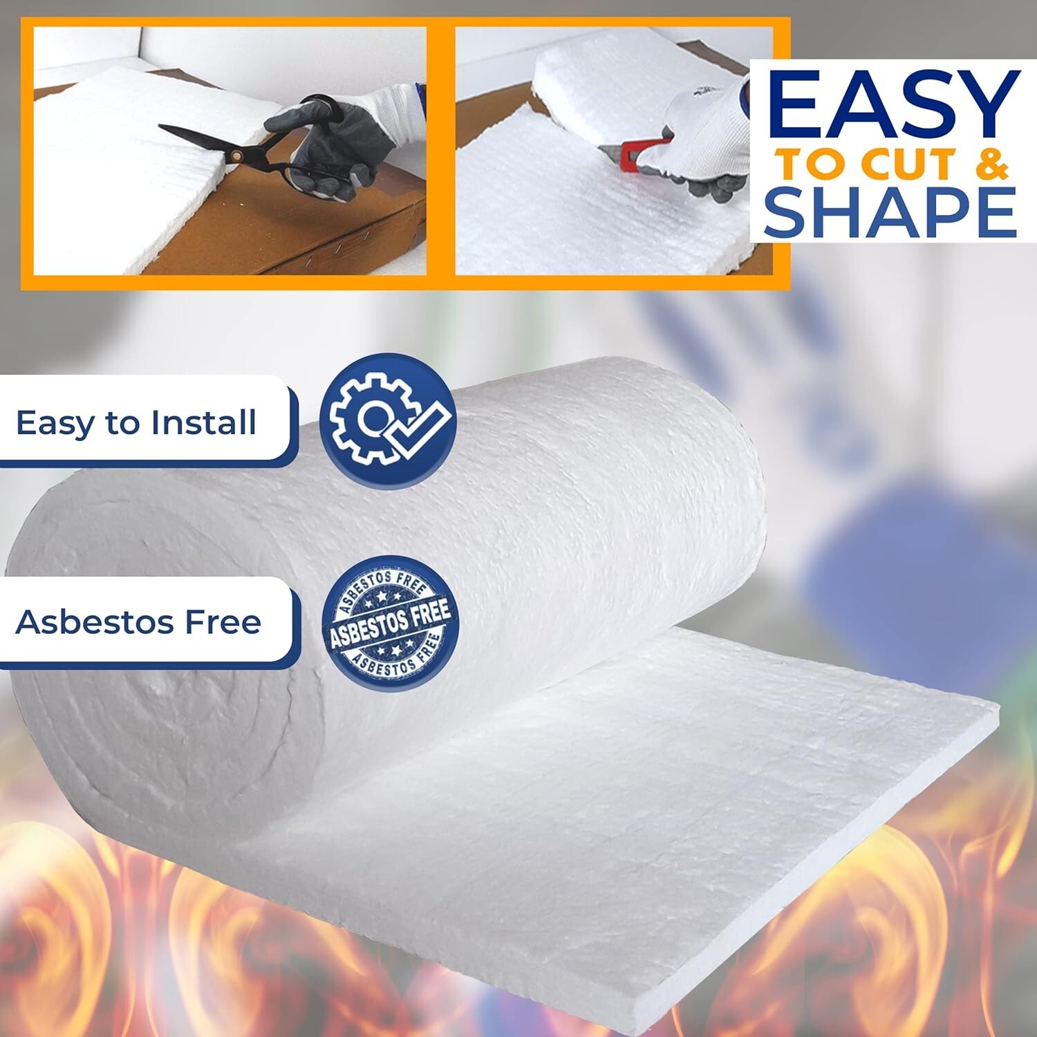 Ceramic Fiber Blanket 2400F 8# High Temp Thermal Insulation 1″x24″x32″