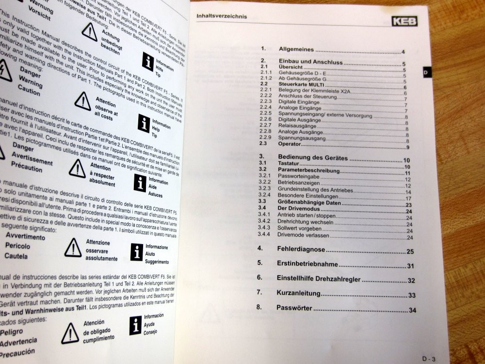 KEB 00.F5.M0B-K320 Instruction Manual