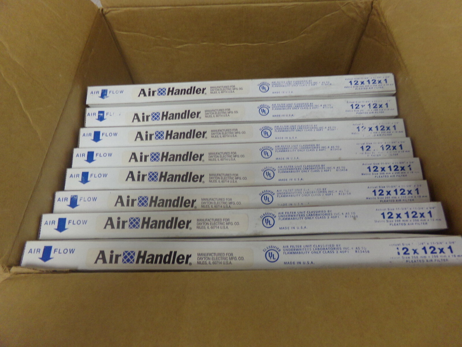 NEW Air Handler 4E505 Standard Capacity Pleated Filter 12x12x1, Lot of 8