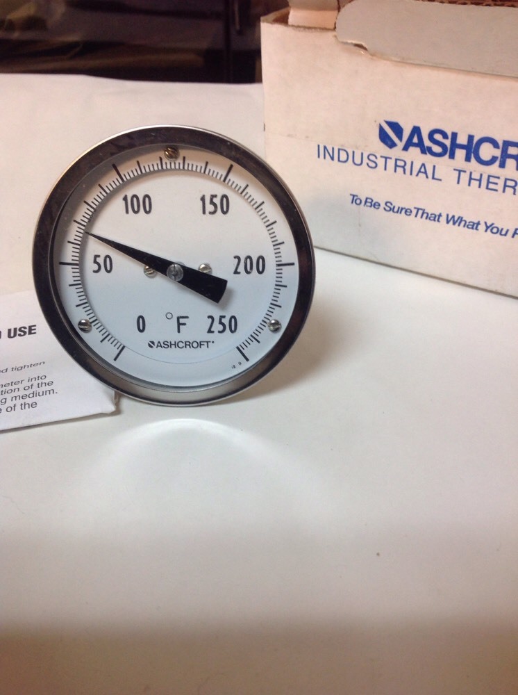 ASHCROFT 3″ Bimetal Thermometer Range 0/250F 30EI60R040