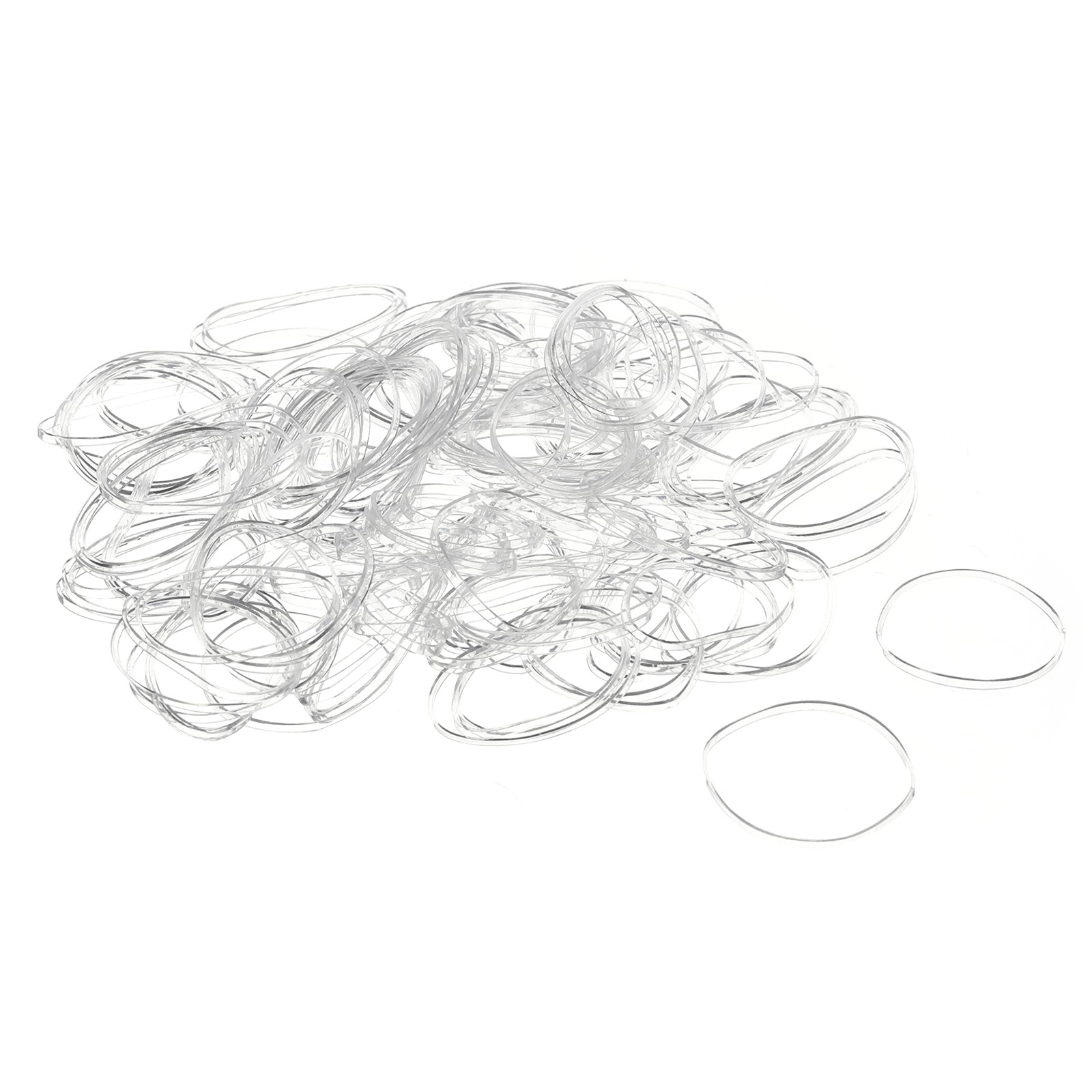 1000Pcs Rubber Band Stretchable Elastic Band Clear 13mm x 1mm Hair Rubber Bands