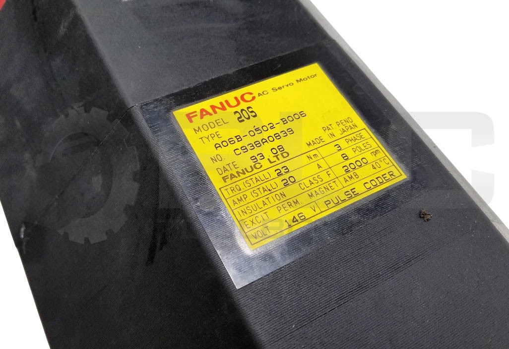 FANUC A06B-0502-B006 AC SERVO MOTOR 2000RPM *READ