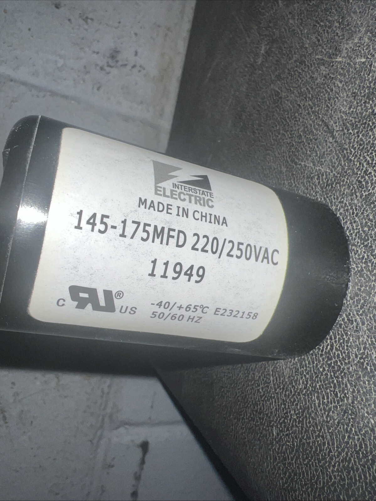 INTERSTATE 11949 MOTOR START CAPACITOR 145-175 MFD 220/250V