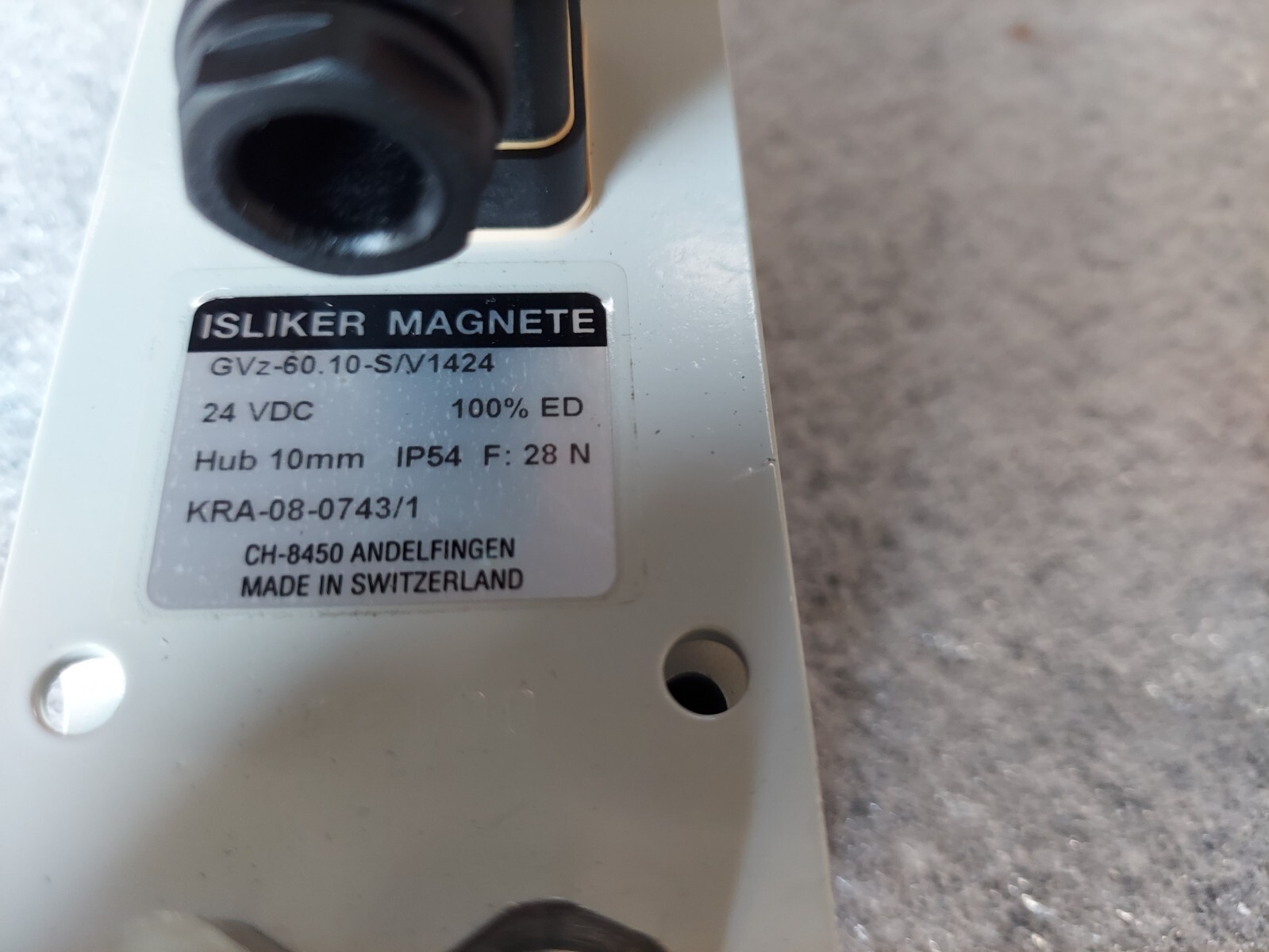 New Isliker Magnete GVz-60.10-S/V1424 KRA-08-0743/1