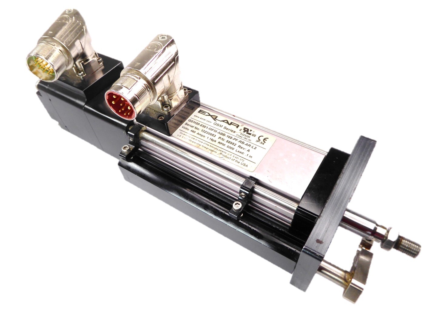 Exlar GSM20-0301-MFM-ABB-168-PF-RB-AR-L2 58952 GSM Series Linear Servo Motor