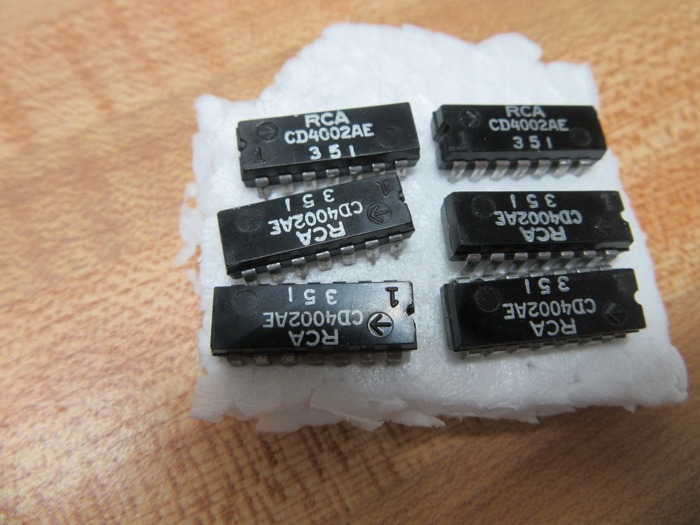 RCA CD4002AE Integrated Circuit (Pack of 6)