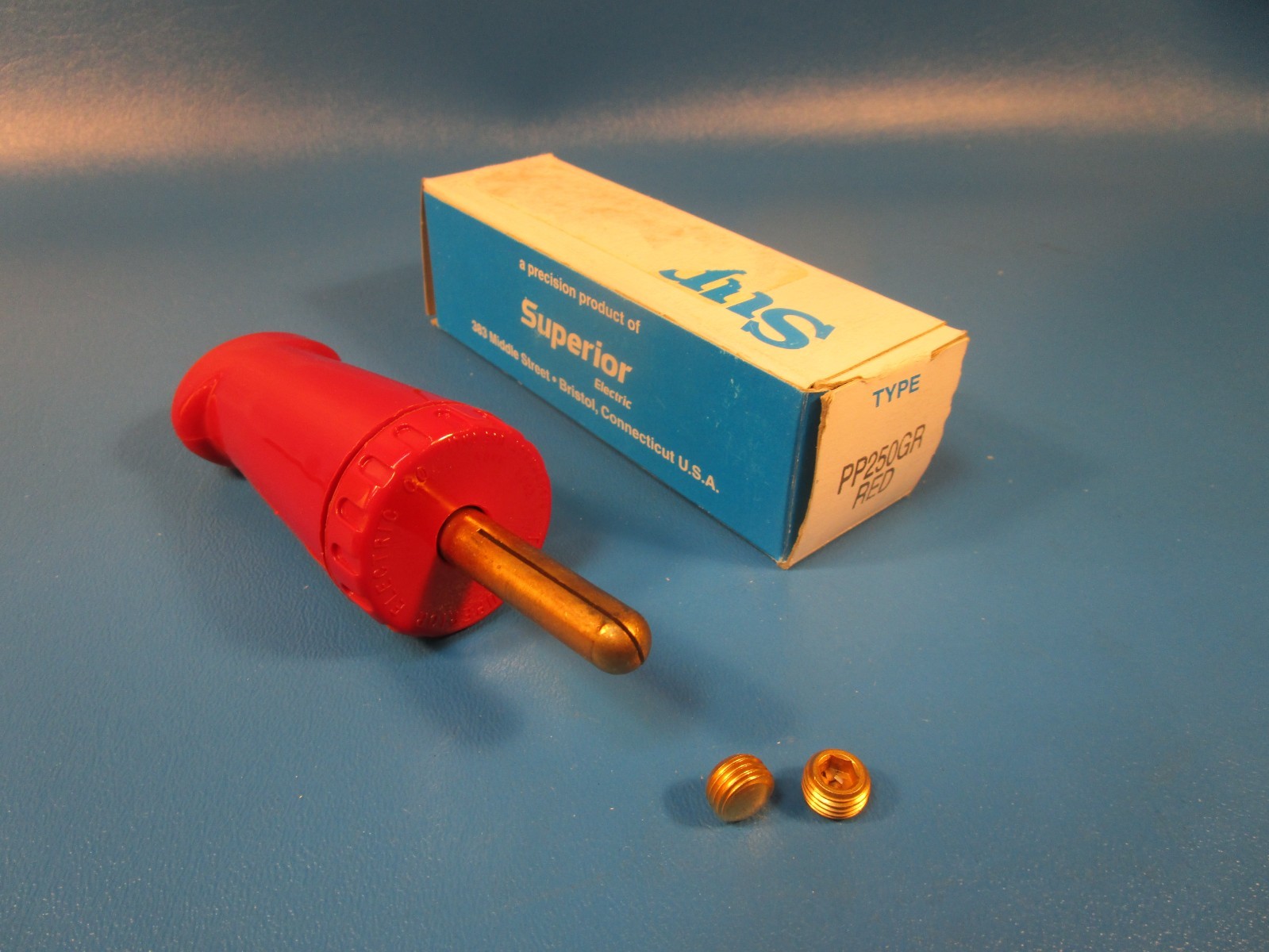 Supercon PP250GR RED High Power Pin Type Test Plug, 250 amps, 600 volts