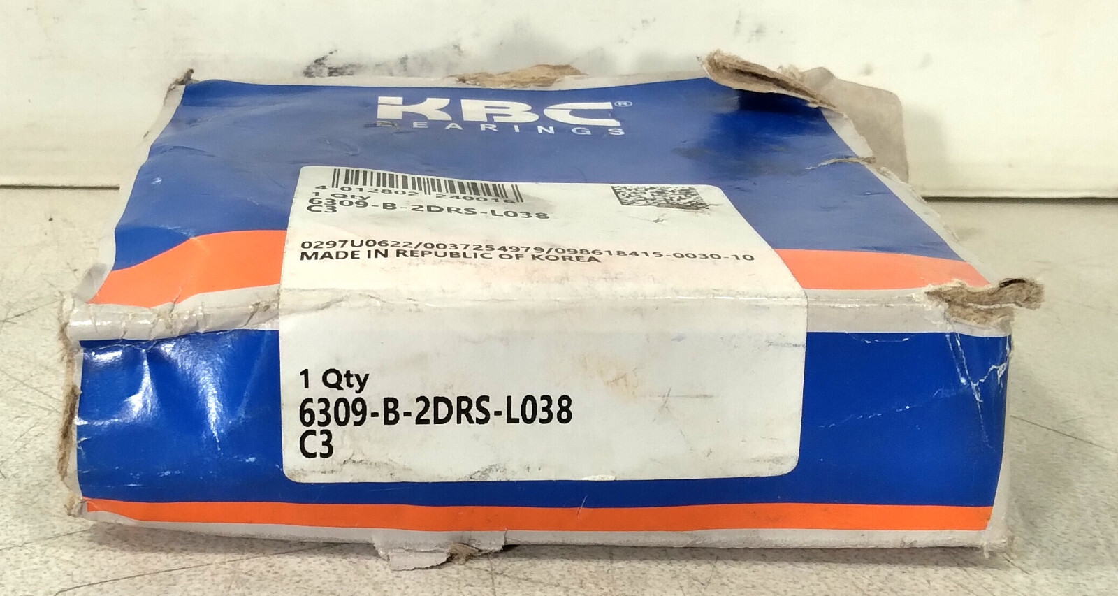 1 NEW KBC 6209-B-2DRS-L038 RADIAL DEEP GROOVE BALL BEARING NIB ***MAKE OFFER***