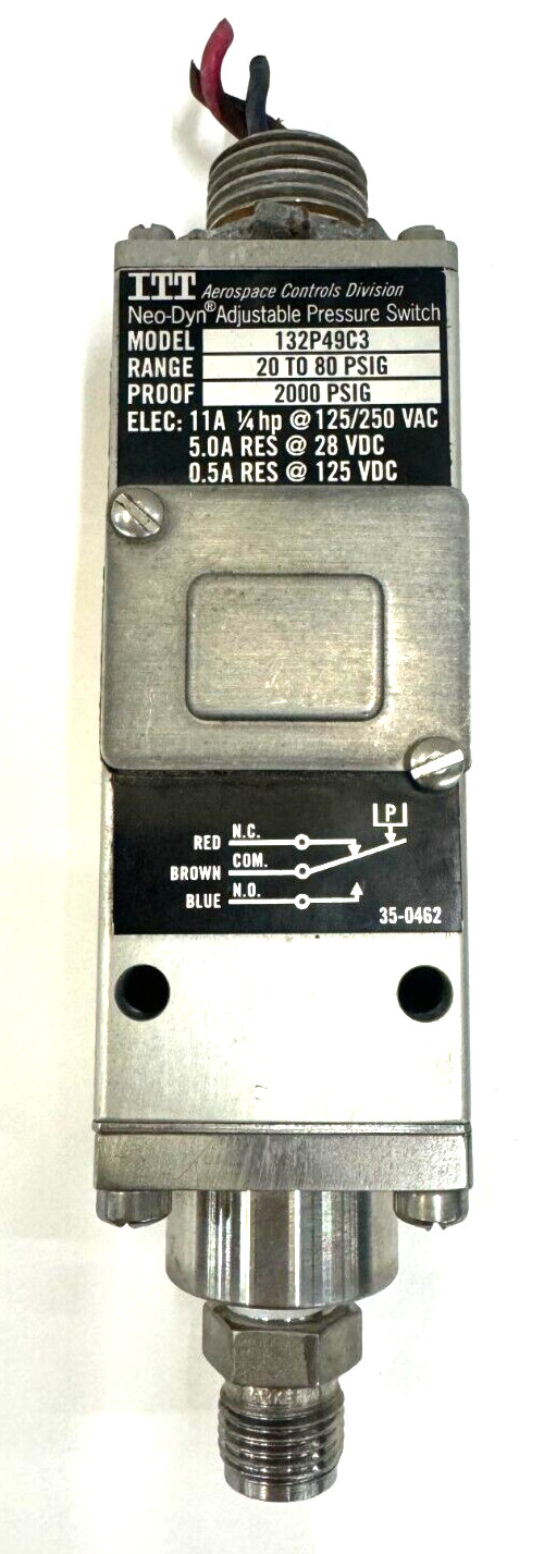 ITT NEO-DYN ADJUSTABLE PRESSURE SWITCH 132P49C3