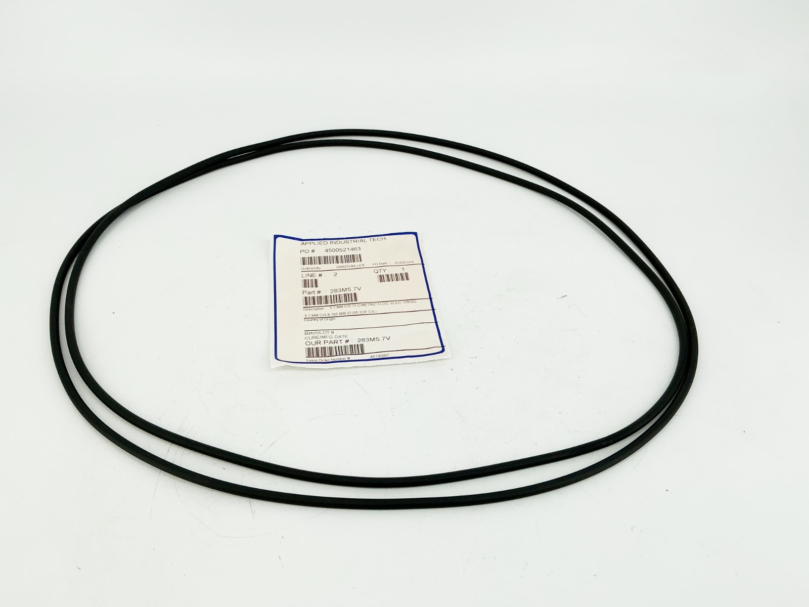 New Applied Industrial Technologies 283M5.7V O-Ring 5.7MM C/S 75 D Metric FLUO