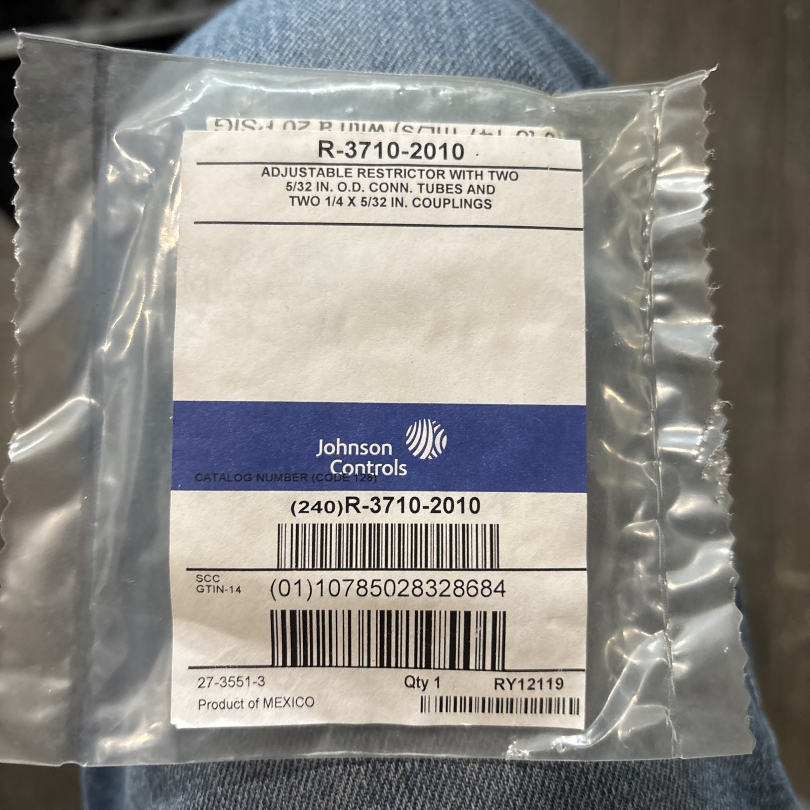 Johnson Controls R-3710-2010 Adjustable Restrictor R37102010