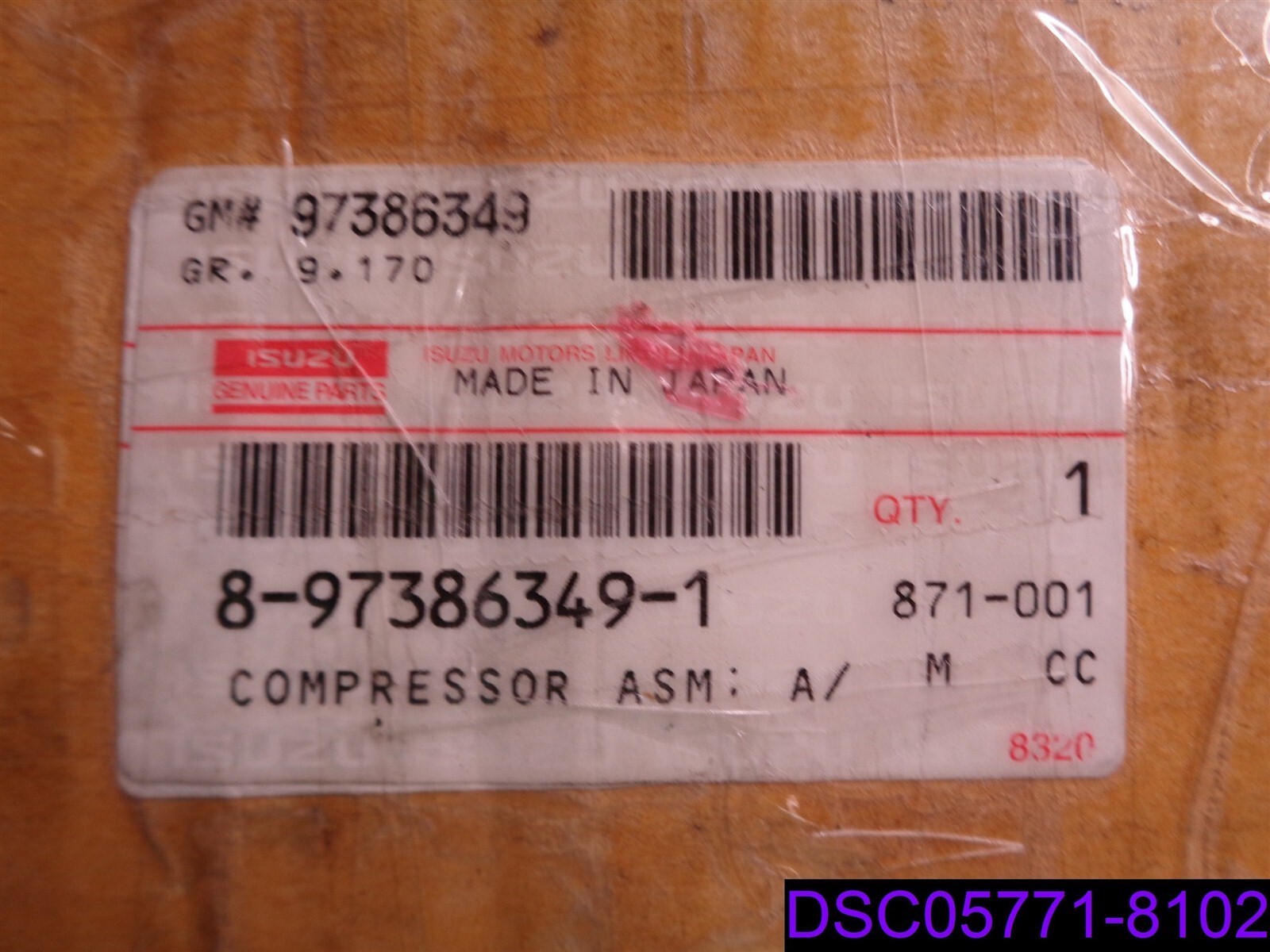 For Parts or Repair: Zexel A/C Compressor P/N 506211-1470