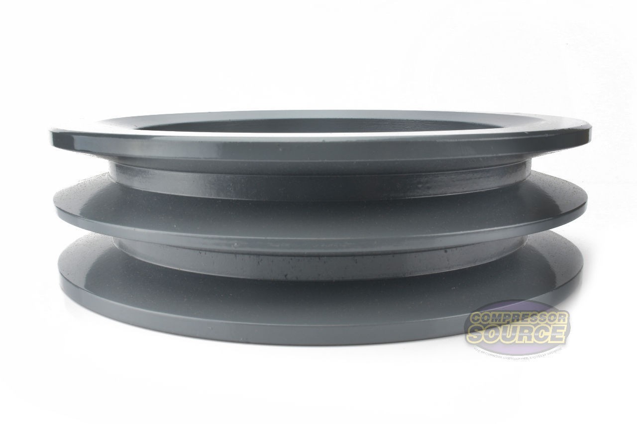 Cast Iron 6.5″ Dual Groove Belt B Section 5L Pulley with 7/8″ Sheave Bushing