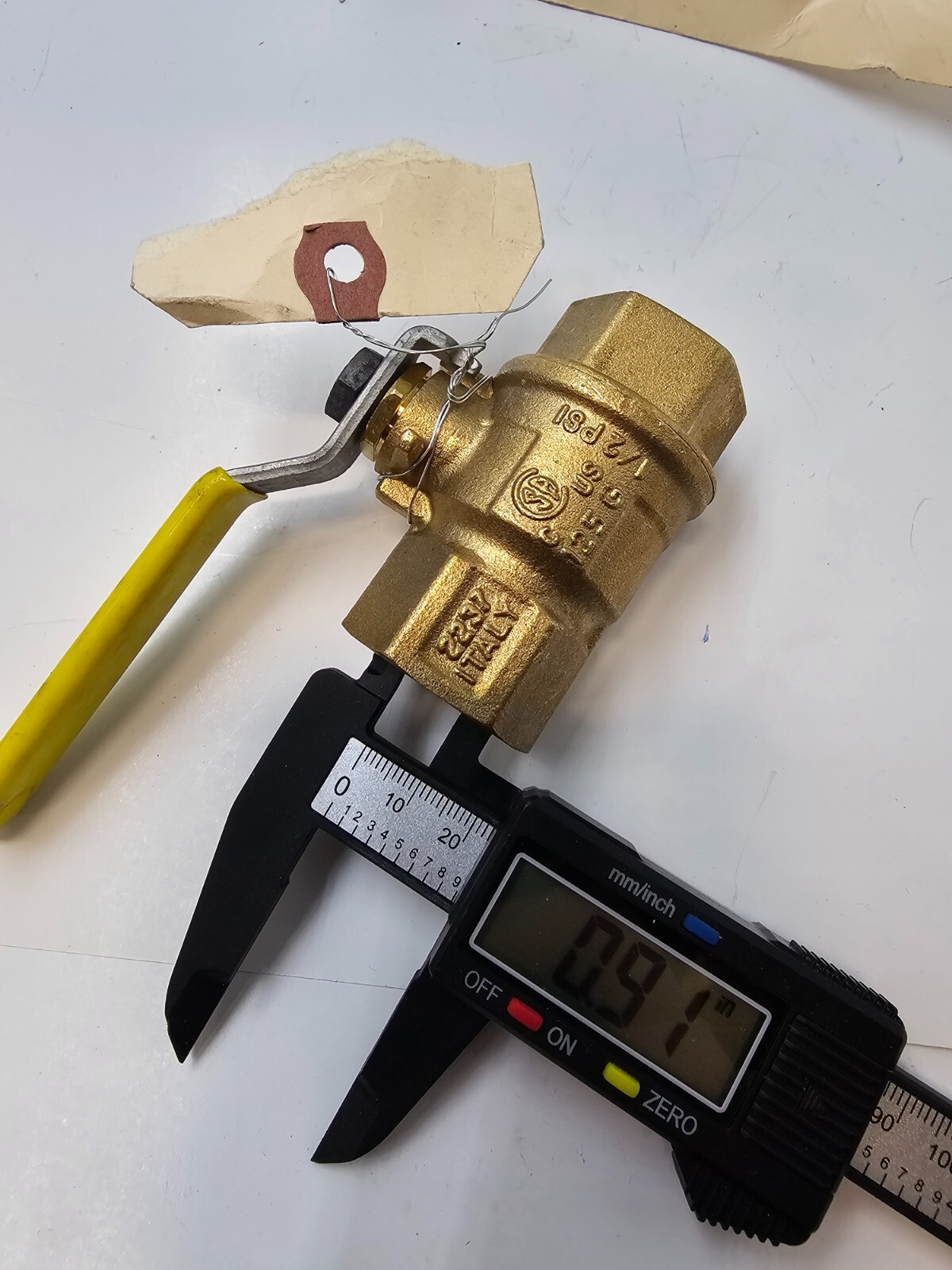 Jomar 3/4″ TWO PIECE BRASS,GAS SHUT OFF BALL VALVE T-100NE 1/2 psi 150WSP 600WOG