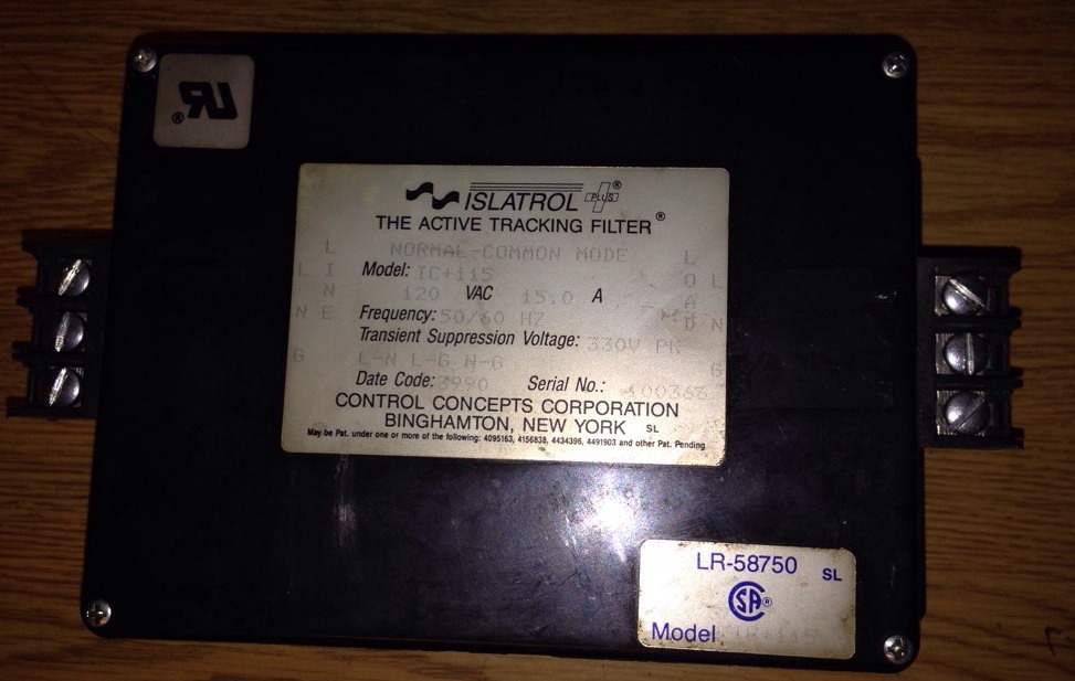 Control Concepts Islatrol Tracking Filter IC+115, LR-58750, SHIPSAMEDAY