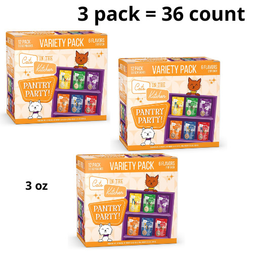 Weruva Cats in the Kitchen Pantry Party! Wet Cat Food – Variety Pack, 36 ct