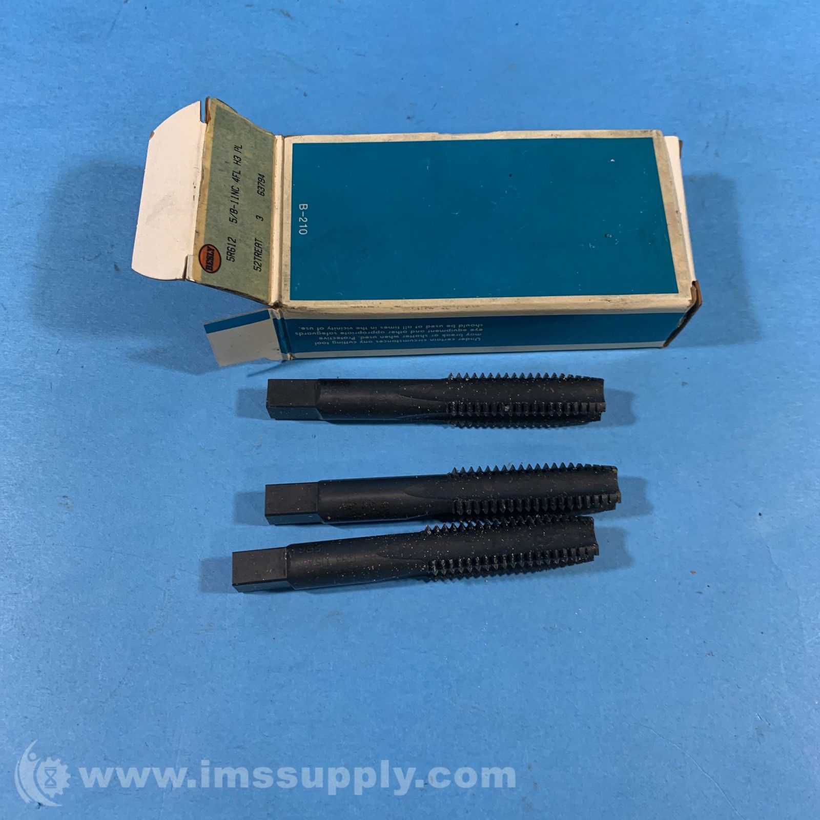 Besly Cutting Tools 63794 Box of 3 5/8-11NC 4FL H3 PL Cutting Tap FNOB
