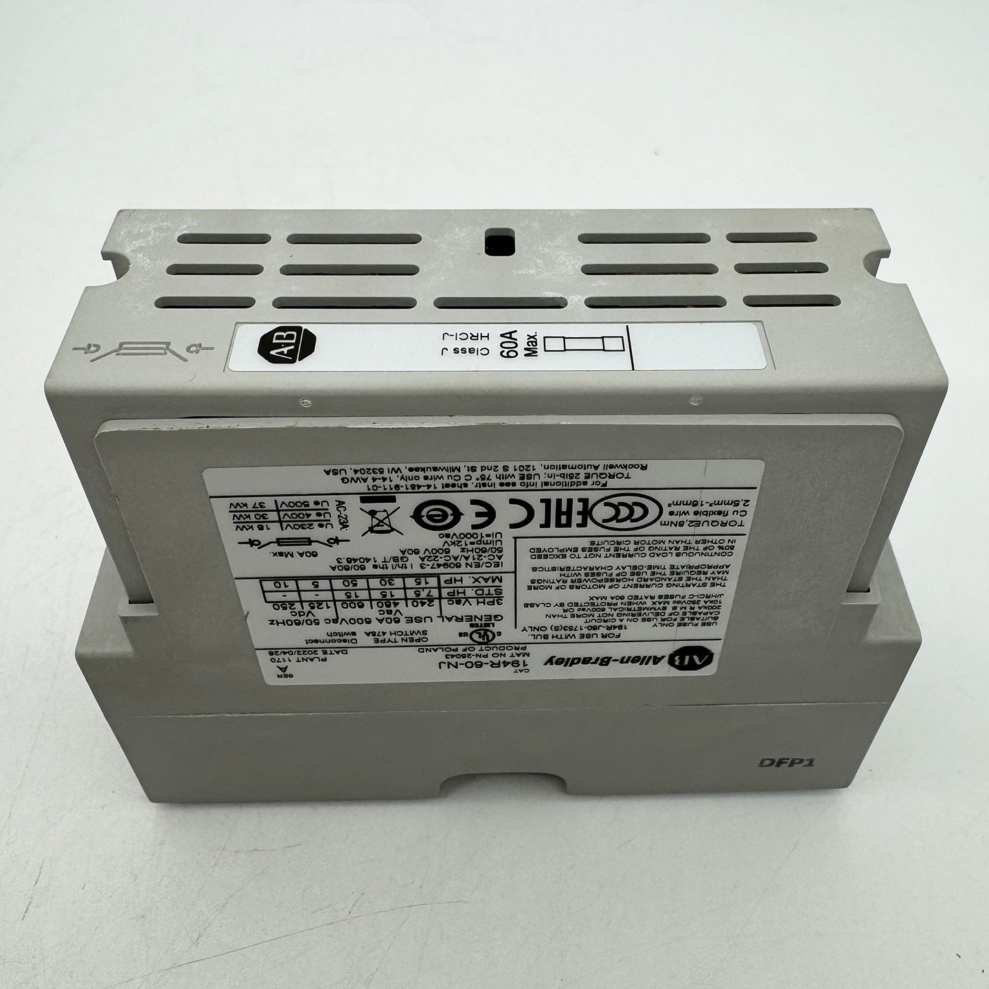 194R-60-NJ 194R 60 Ampere 4th Power Pole Module New Original 194R60NJ