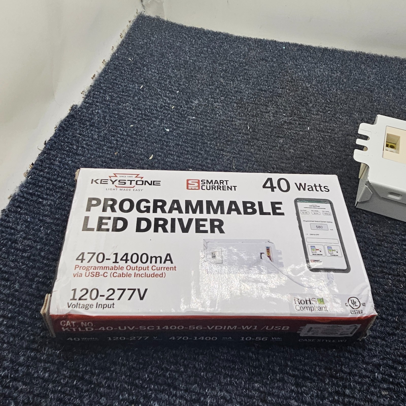 Keystone KTLD-40-UV-SC1400-56-VDIM-W1/USB US Class 2 Programmable LED driver