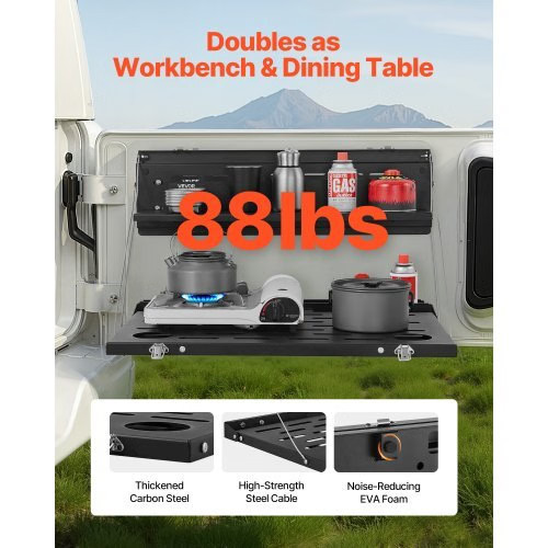 Tailgate Table for 2021-2026 Ford Bronco 4 Door Hardtops (Exclude Bronco Sport),