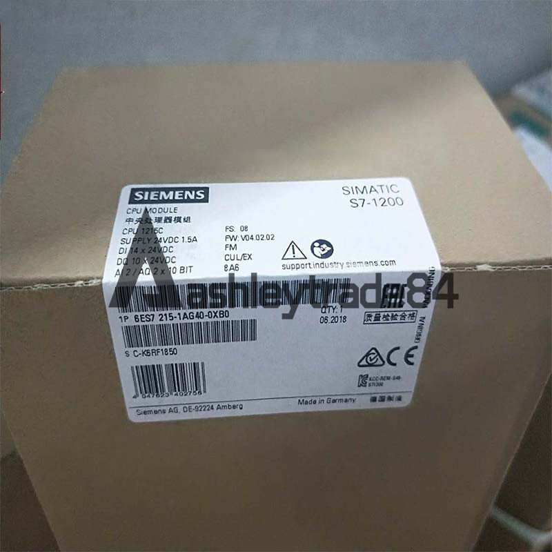 ONE NEW SIEMENS 6ES7215-1AG40-0XB0 DC 6ES7 215-1AG40-0XB0 CPU 1215C