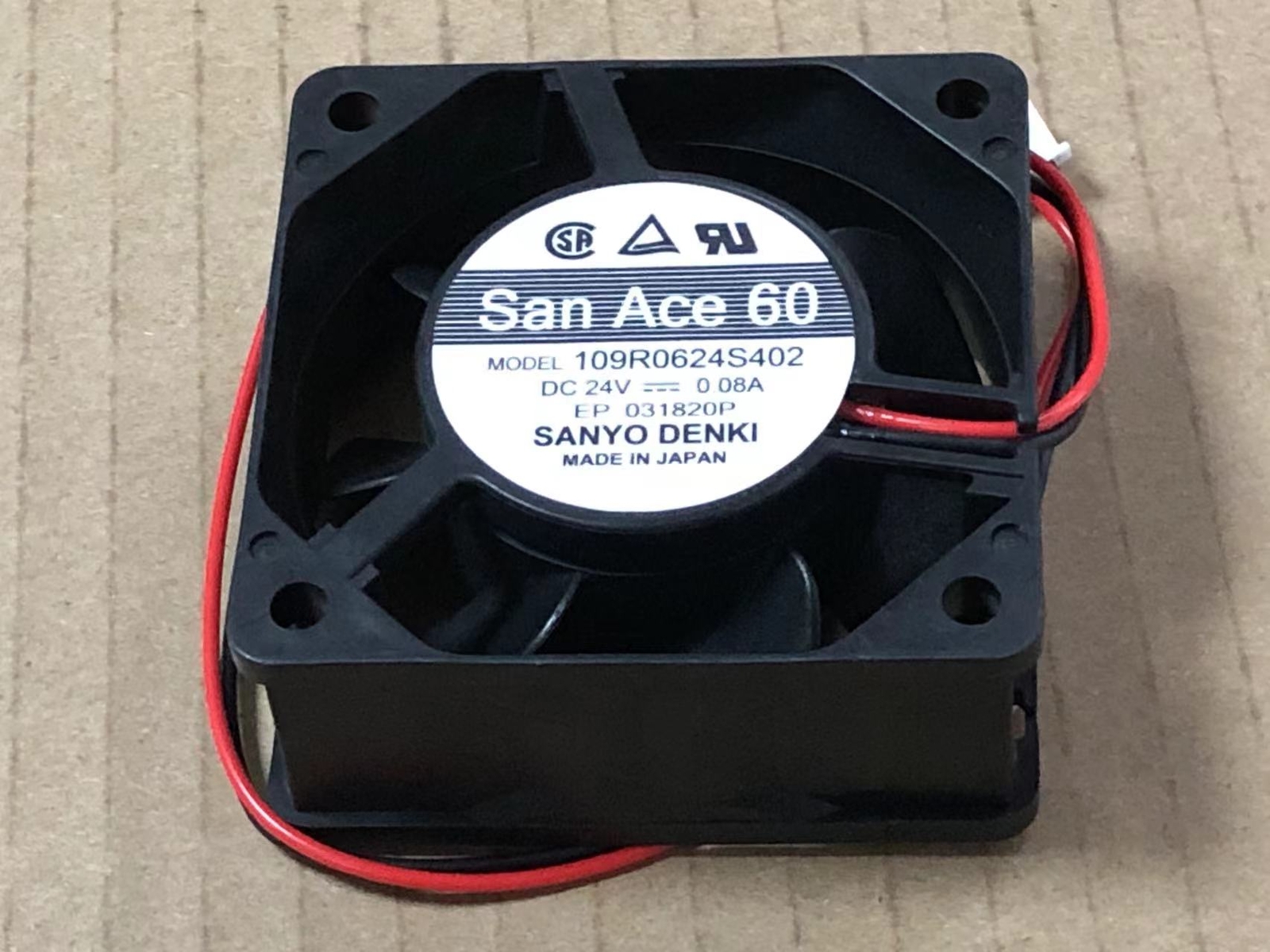 1pcs SANYO 109R0624S402 24V 0.08A 6025 2-wire inverter cooling fan