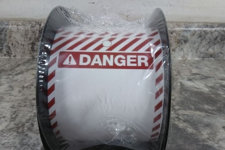 Brother BMSLT35LOTOB 125 Tag Danger Preprinted Text Pre-Cut Label Stock Roll