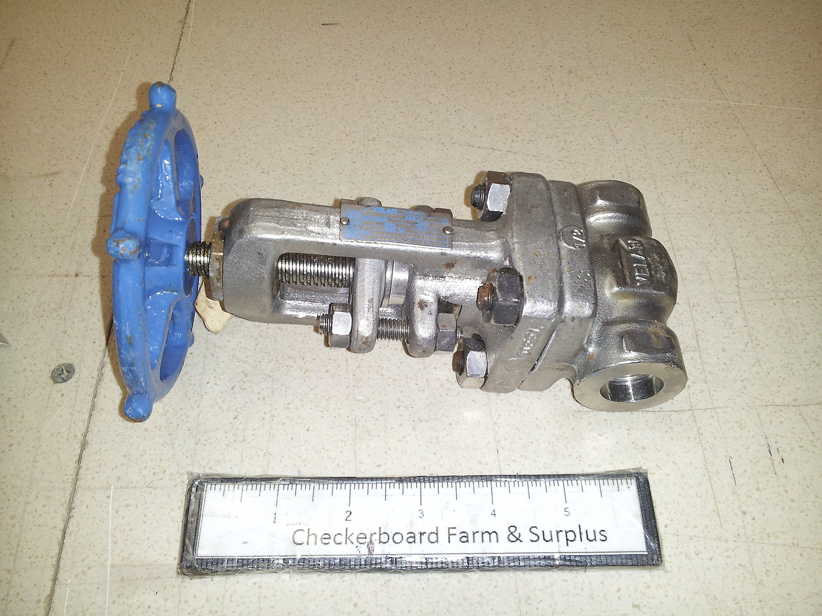 NOS Velan 1/2″ Bonnet Globe Valve W03-2074B-13MS DWG 33764-15 600-psi Stainless
