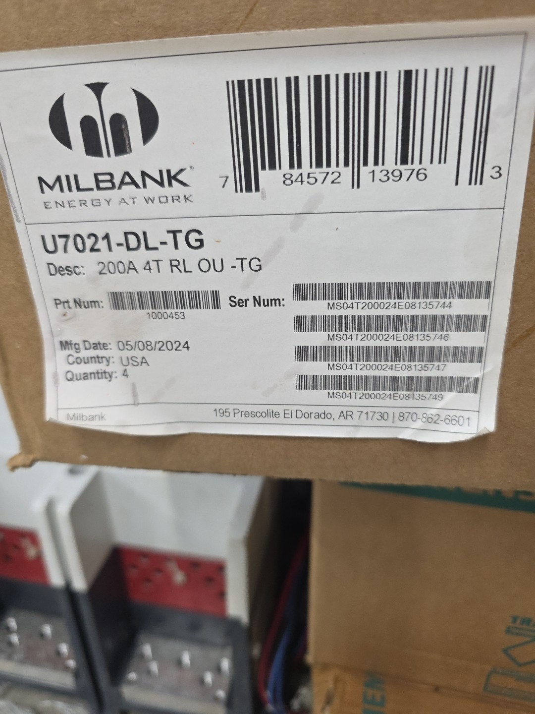 Milbank U7021-DL-TG 4 Term, Ringless, 2 inch Hub, Triplex Ground