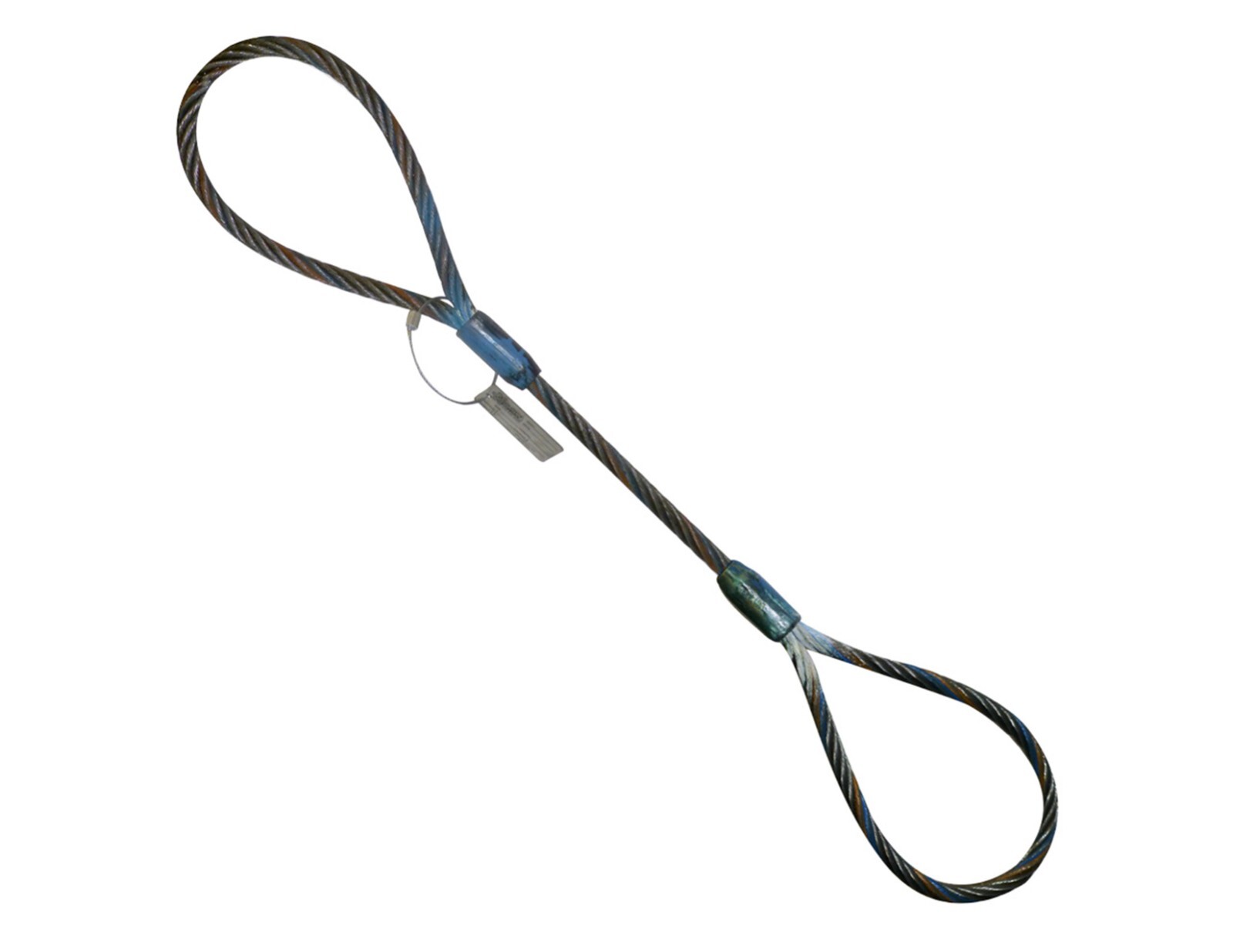 3/8″ X 4′ Wire Rope Sling Choker Std Eye Steel Tag RIGGING CABLE 2800lb VLL