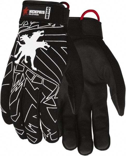 MCR Safety MB100XL Gloves: Size XL, Leather, Black (1 Pair)