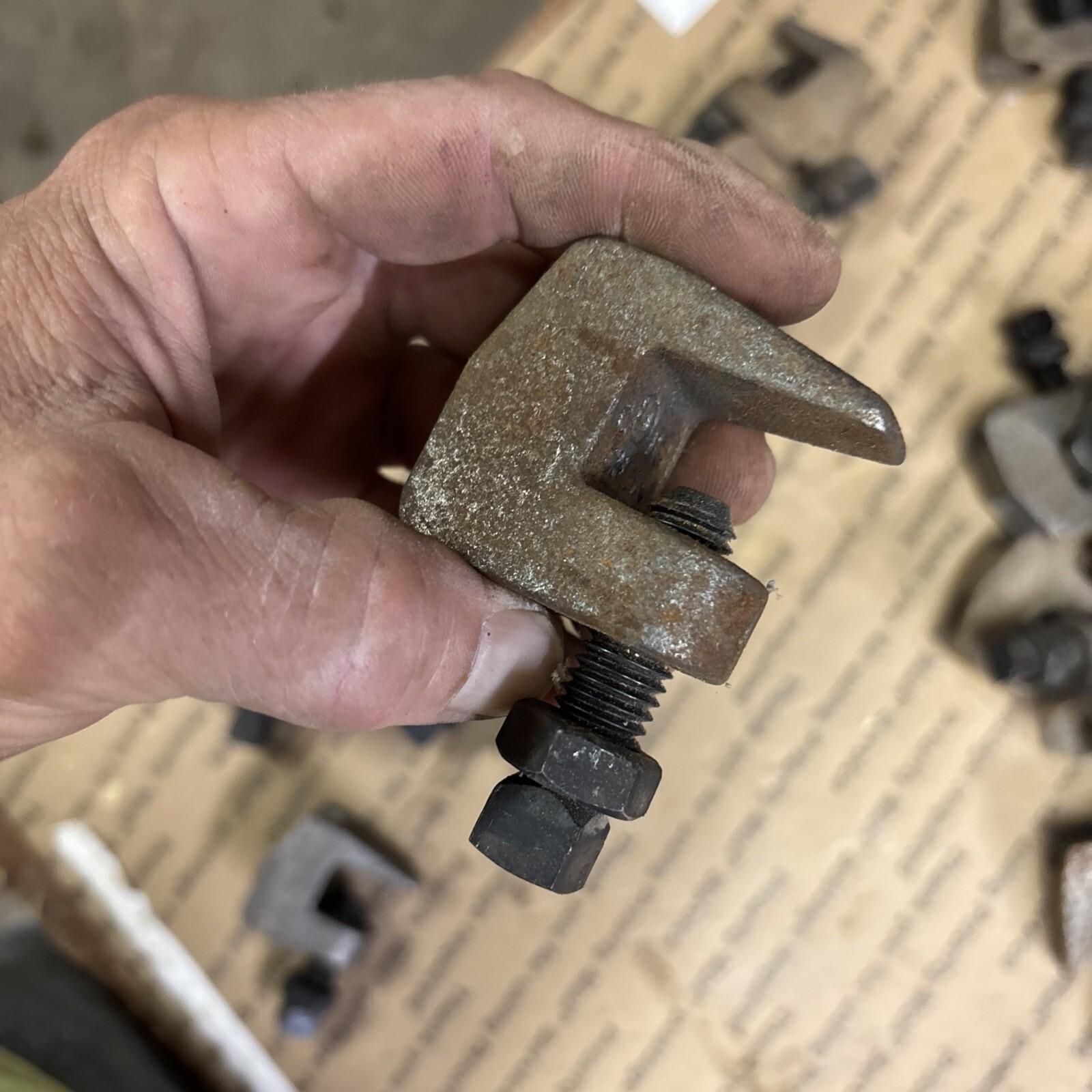 Vintage F&M 1/2 Metal Beam Clamp U 13 C CLAMP with Bolton Of 4