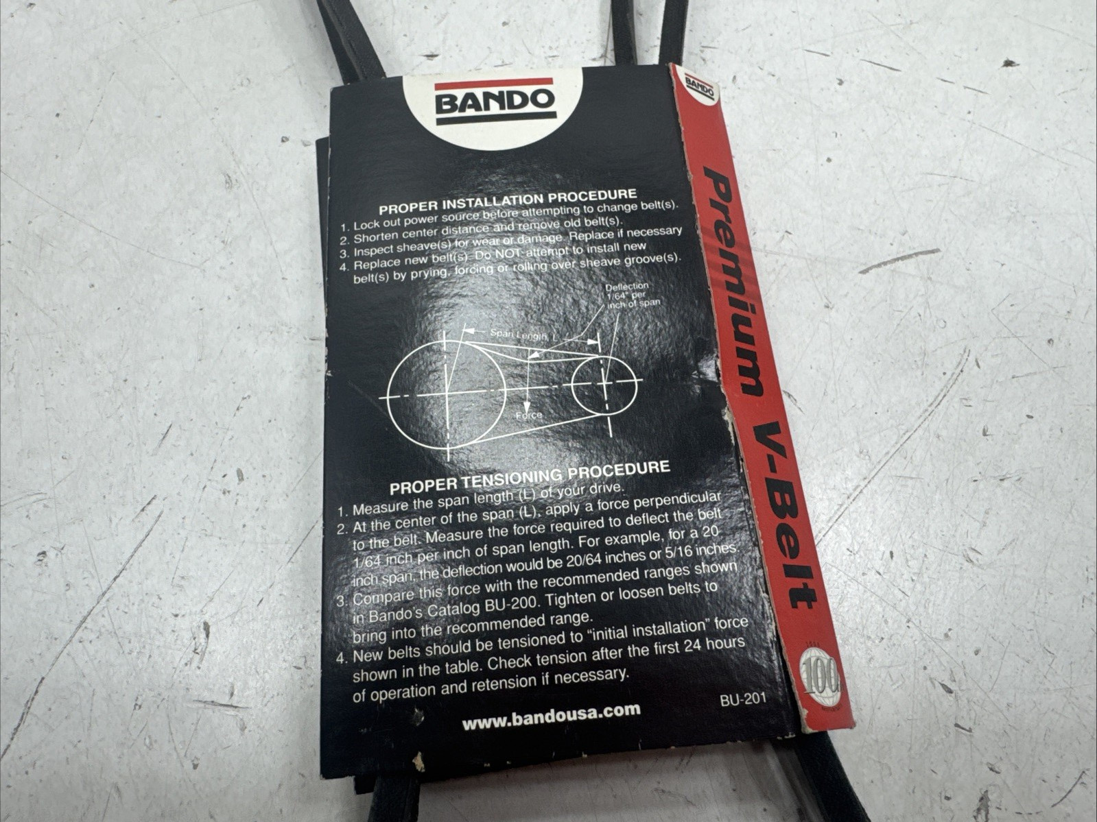 (Qty.2) Bando Duraflex GL 3L500 , 3L-500 , 3L 500 , Standard V-belt