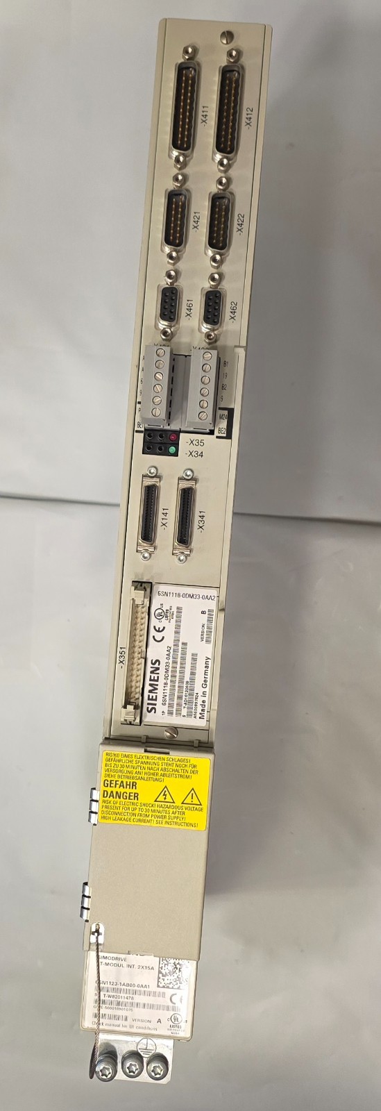 1 SIEMENS 6SN1123-1AB00-0AA2 SIMODRIVE LT-MODUL 2X15A / 6SN1118-0DM33-0AA2 (KB)