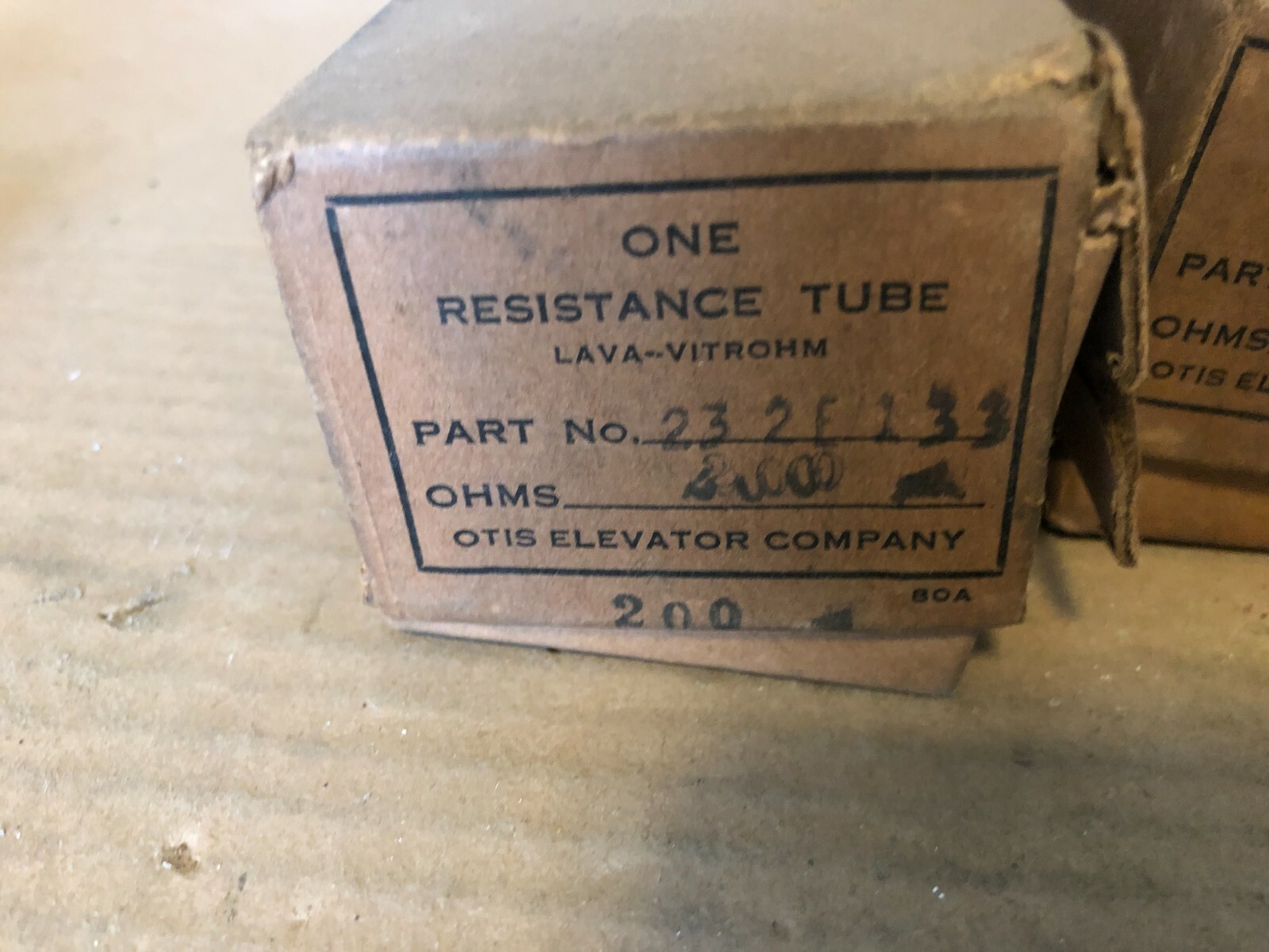 Otis Elevator, Resistance Tubes, 232E133