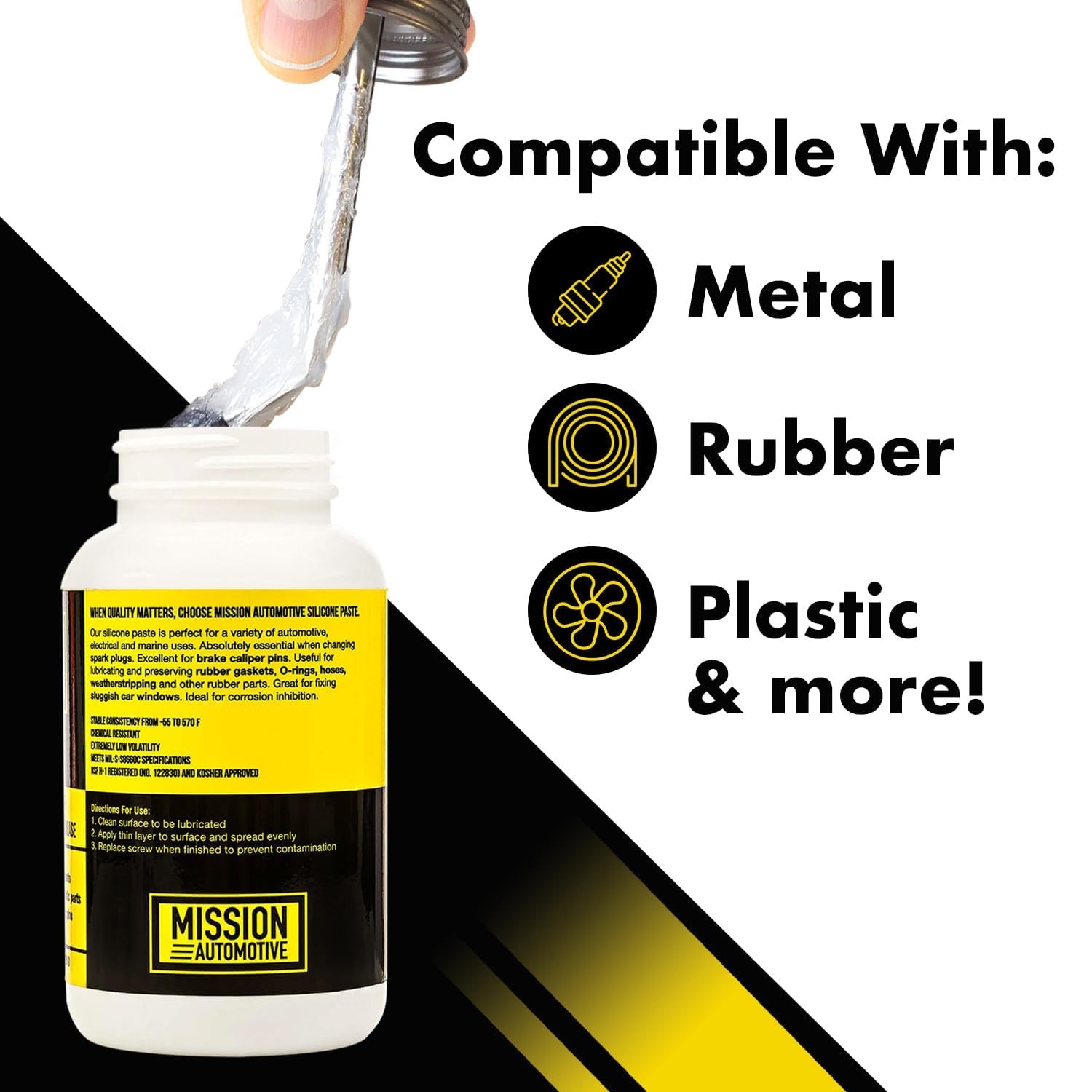 Mission Automotive Silicone Dielectric Grease Paste – 8 Oz Grease…