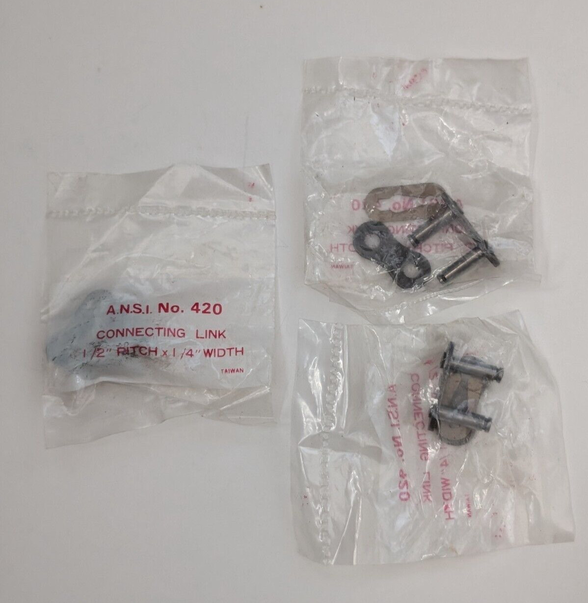 #420 A.N.S.I. Connecting Link 1/2″x1/14″ Quantity (3)