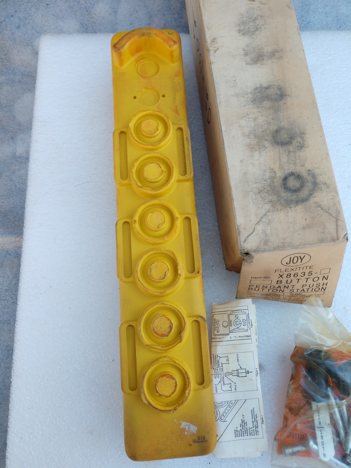 Joy Flexitite X8635 6 button crane control pendant BRAND NEW NOS