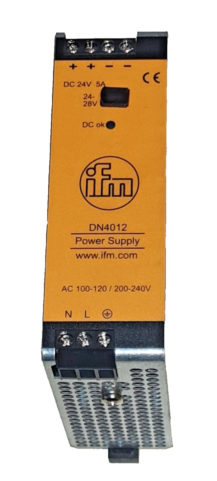 IFM DN4012 24V 5A 120W 1-Phase DIN Rail Power Supply – Brand New – Boxed