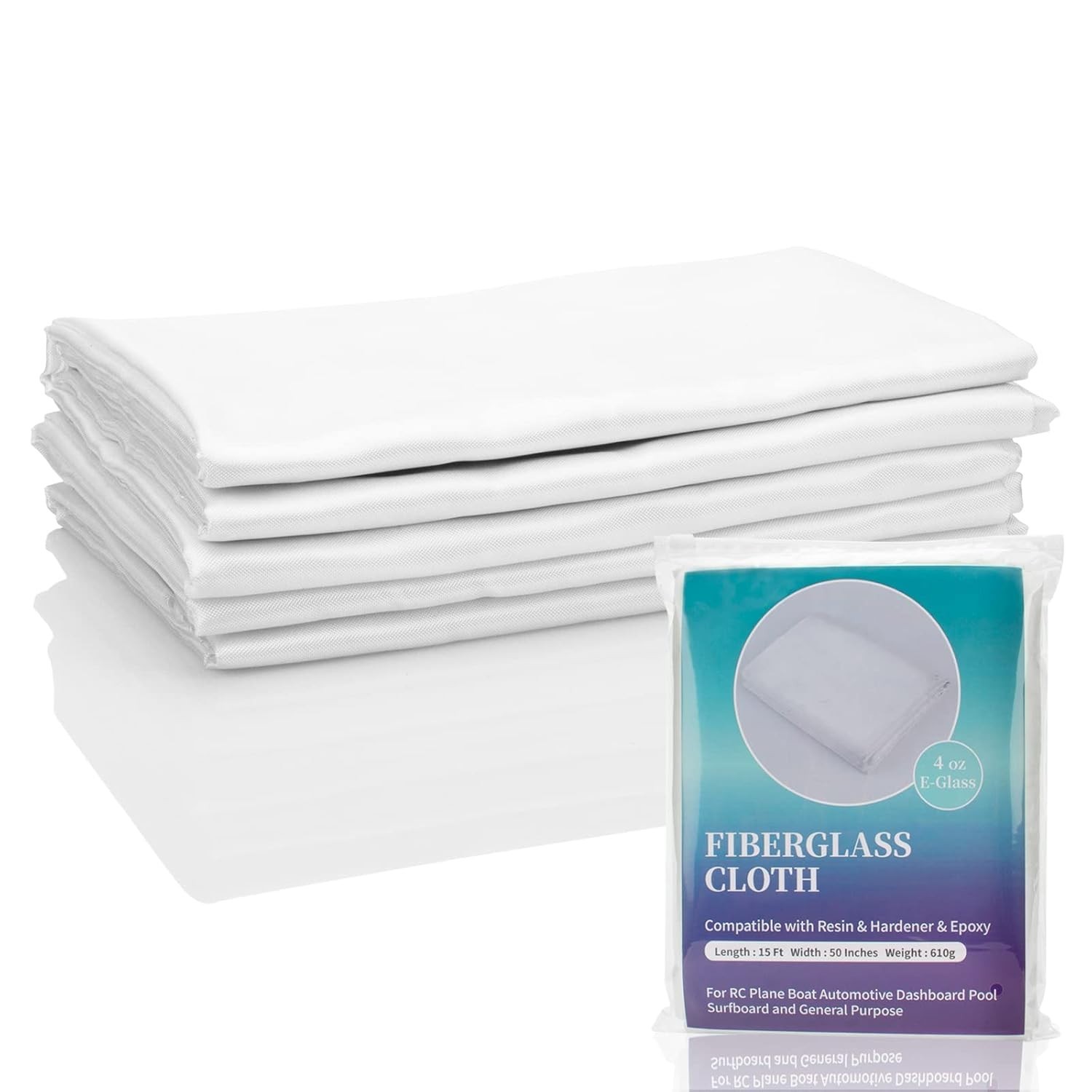 Fiberglass Cloth,4 Ounce E-Glass,50 inches 5 Yards,62 Sq Feet