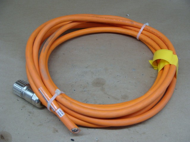 REXROTH SERVO MOTOR POWER CABLE RKL0019 INK0653 06 21 42/17 600V 15 FEET