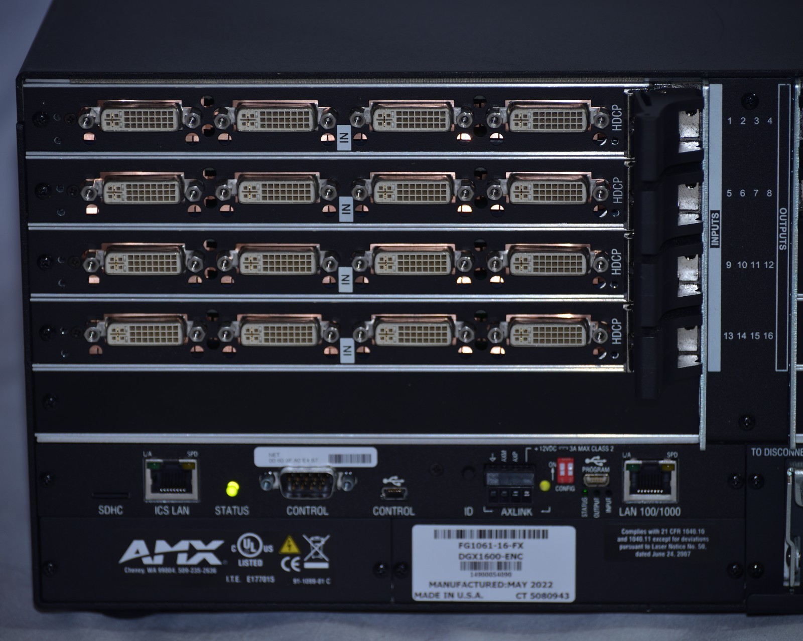 AMX DGX1600-ENC FG1061-16-FX Digital Media Switcher Supports up to 4k / UHD