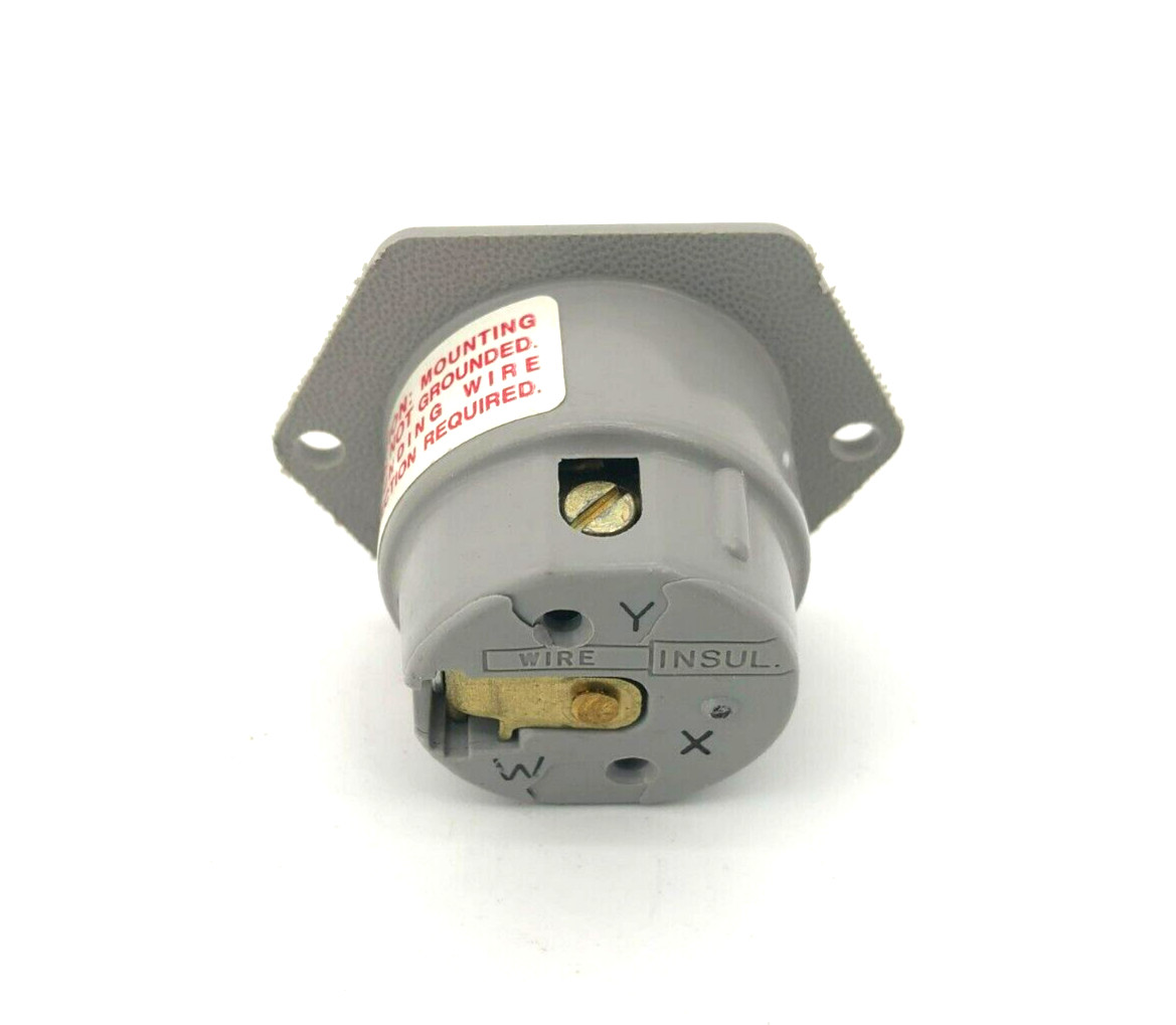Lot of 2 New P&S ML314 Lock Flanged Midget Outlets 3P3W 15A 125/250