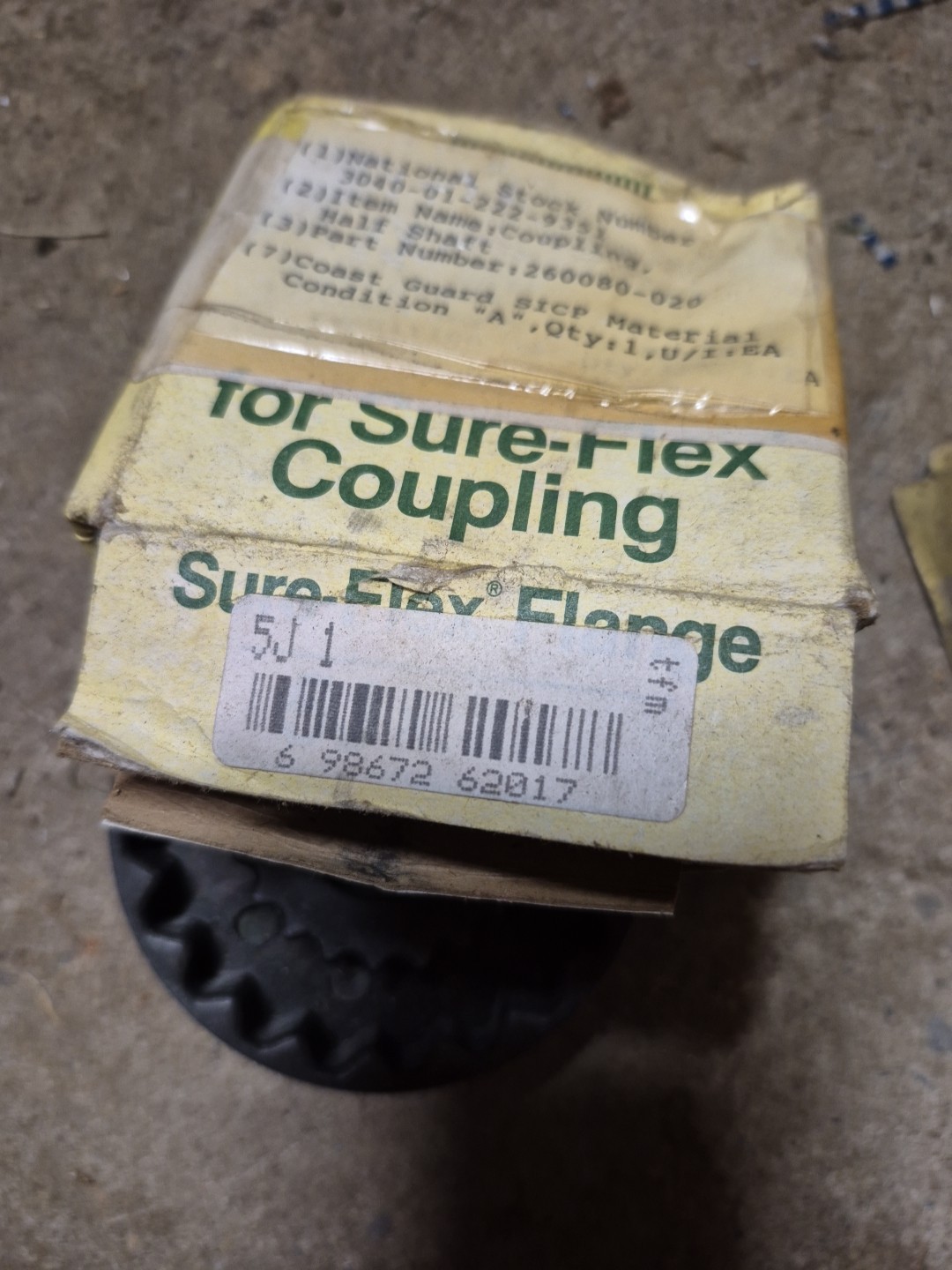 NEW TB Woods 5J1 Sure-Flex Sleeve Coupling Flange 5J Bore 1″ lovejoy coupler