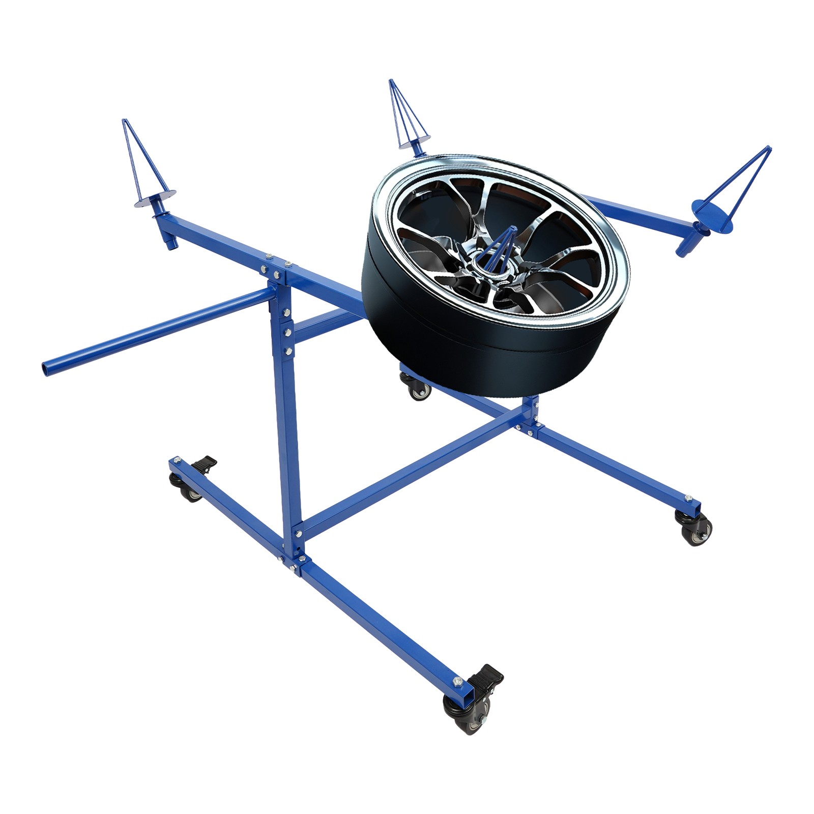Wheel Paint Stand Rack Tilted Wheel Placement Rim Painting Rack For Auto Repair