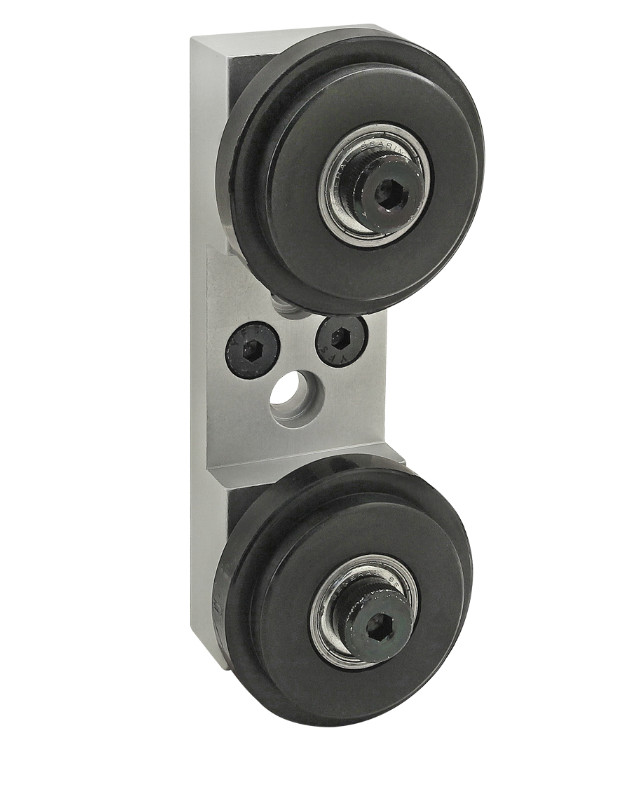 80/20 Part No: 2755 Dual Roller Wheel Bracket Assembly