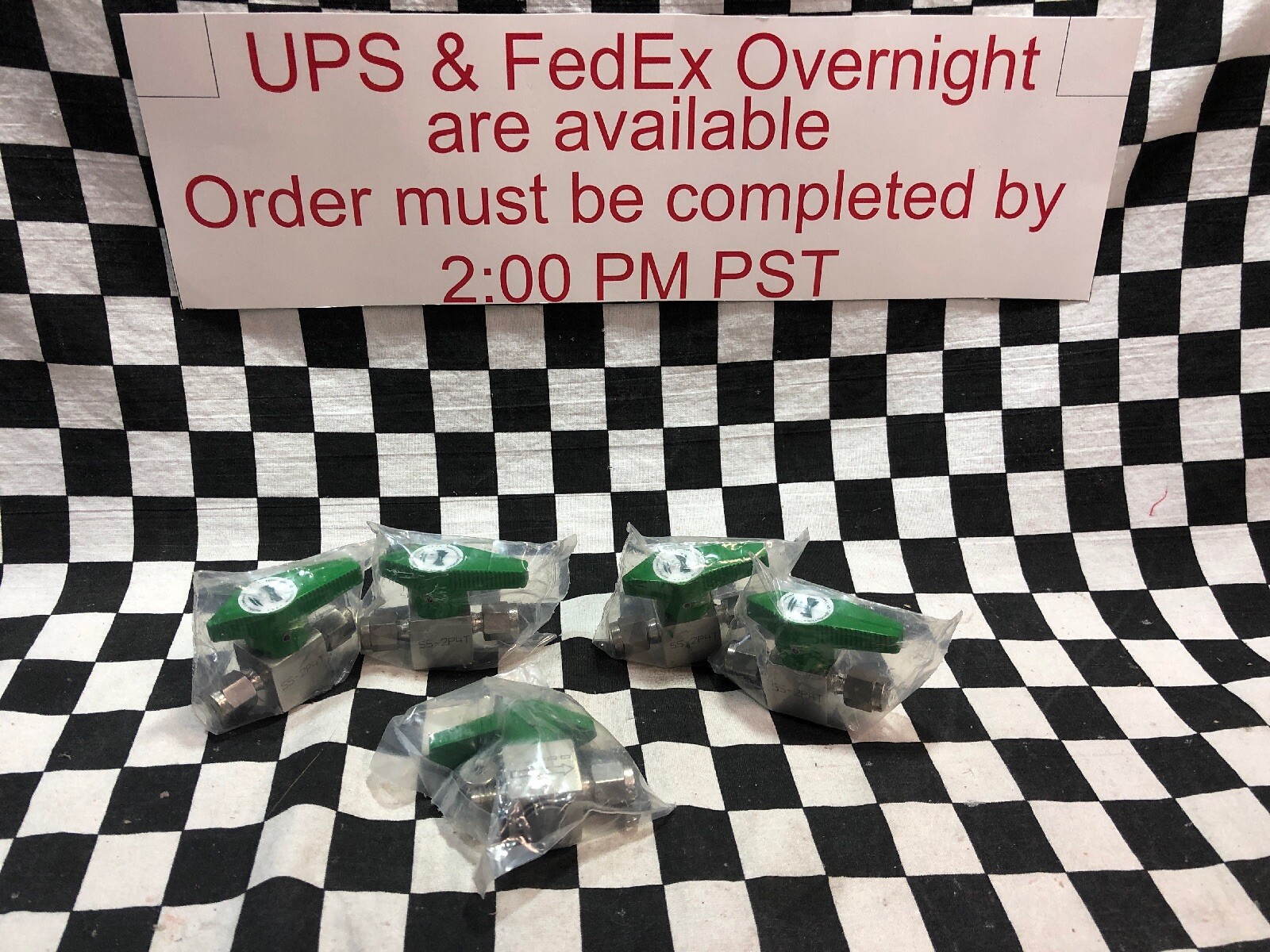 Lot Of 5 SWAGELOK Quarter Turn Instrument Plug Valve, SS-2P4T, SHIPSAMEDAY
