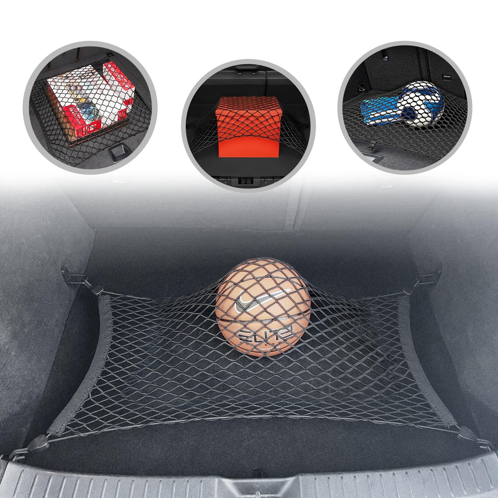 Floor Style Automotive Elastic Trunk Mesh Cargo Net for Mazda CX-30 2020-2025…