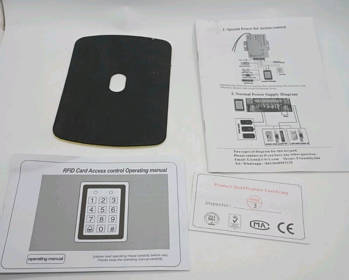 Access Control K7612 Metal Keypad Door Entry With Power Supply Control New