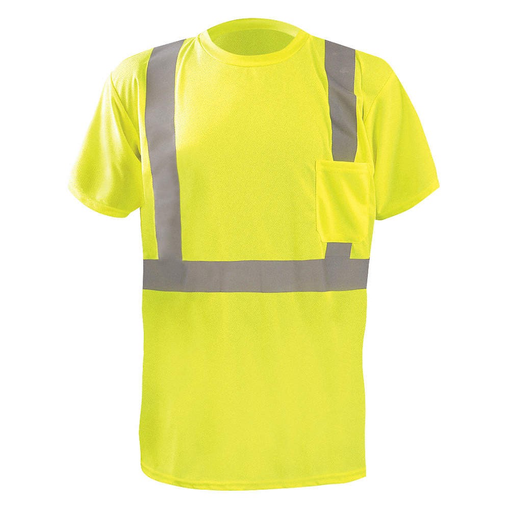 OCCUNOMIX LUX-SSTP2BX-Y3X Short Sleeve T-Shirt,3XL,ANSI Class 2 448K22